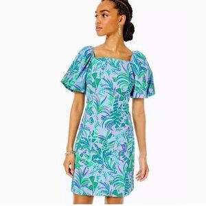 Lilly Pulitzer lettie short sleeve purple iris on the chase